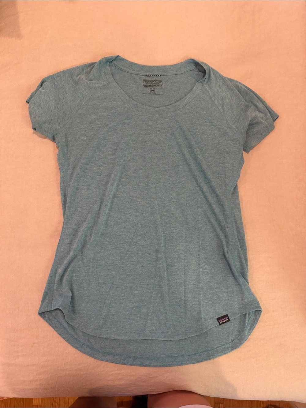 Patagonia Women's Heathered Teal Short-Sleeve Crewneck Tee